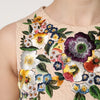 Dolce & Gabbana Beige Floral Embroidery Sleeveless Tank Top
