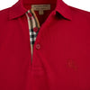 Burberry Red Cotton Collared Polo Shirt