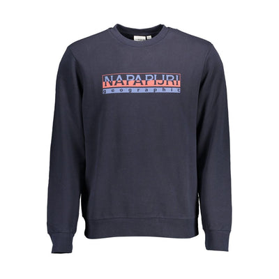Napapijri Blue Cotton Men Sweatshirt