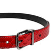 Dolce & Gabbana Red Exotic Leather Brass Metal Buckle Belt