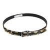 Dolce & Gabbana Multicolor Jacquard Leather Metal Buckle Belt