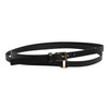 Dolce & Gabbana Black Classic Gold Metal Logo Buckle Belt
