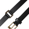 Dolce & Gabbana Black Classic Gold Metal Logo Buckle Belt