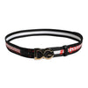Dolce & Gabbana Black Cotton Logo Print DG Buckle Belt