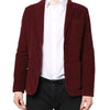 GF Ferre Maroon Corduroy Regular Fit Men Coat Blazer Jacket
