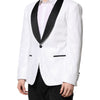 Dolce & Gabbana White Nylon Single Breasted Coat Blazer