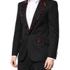 Dolce & Gabbana Black SICILIA CrystalEmbellished Coat Blazer
