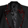 Dolce & Gabbana Black SICILIA CrystalEmbellished Coat Blazer