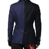 Dolce & Gabbana Navy Blue Double Breasted Suit Coat Blazer