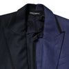 Dolce & Gabbana Navy Blue Double Breasted Suit Coat Blazer