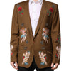 Dolce & Gabbana Brown MARTINI Single Breasted Coat Blazer