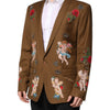 Dolce & Gabbana Brown MARTINI Single Breasted Coat Blazer