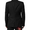 Dolce & Gabbana Black GOLD Single Breasted Suit Coat Blazer
