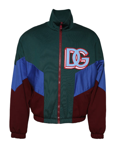 Dolce & Gabbana Multicolor Cotton Logo Full Zip Jacket
