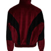 Dolce & Gabbana Red Black Cotton Logo FullZip Bomber Jacket