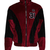 Dolce & Gabbana Red Black Cotton Logo FullZip Bomber Jacket