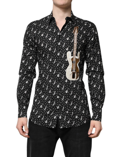 Dolce & Gabbana Black GOLD Instrument Embellished Shirt