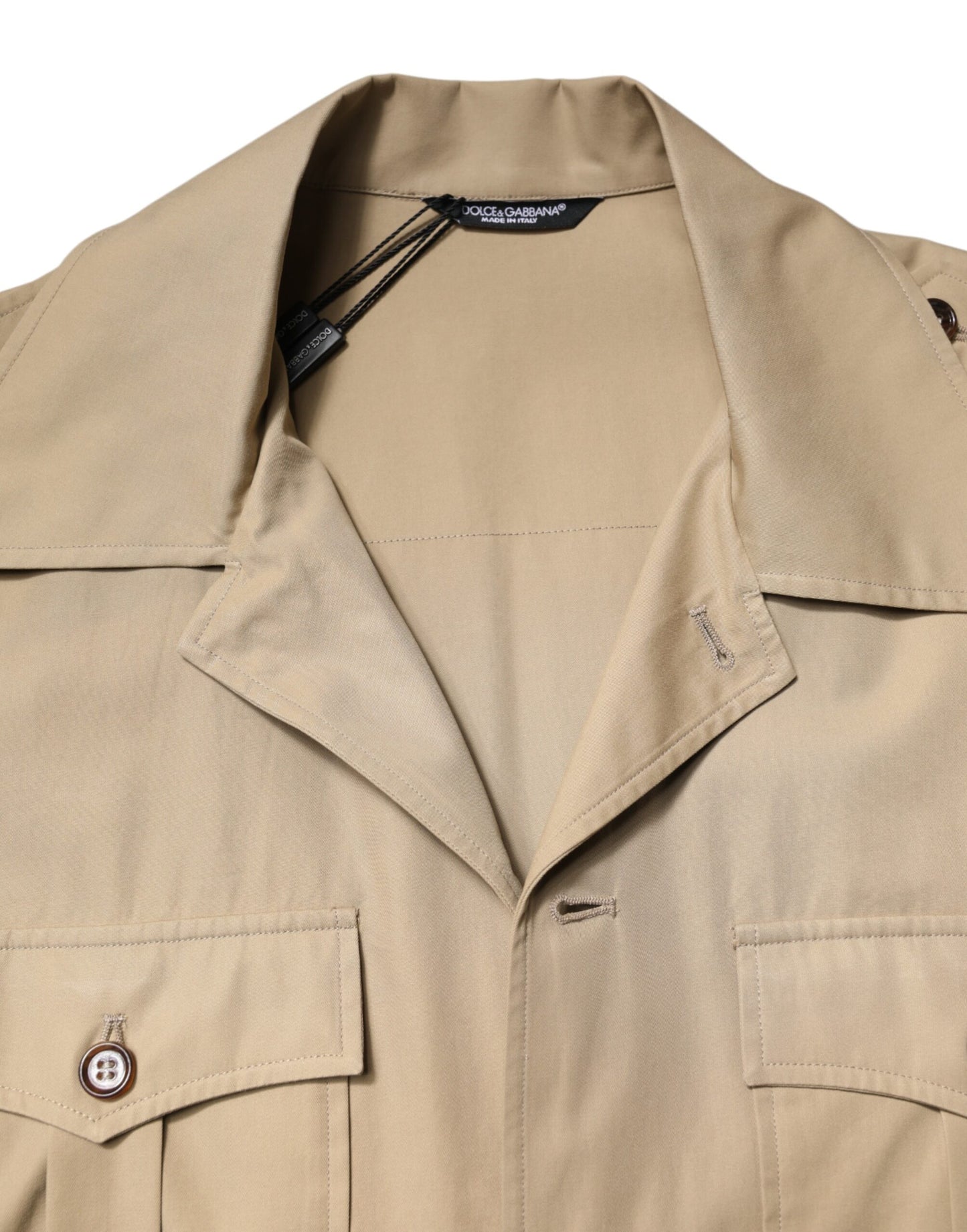 Dolce &amp; Gabbana – Braunes Kurzarmhemd mit Grafikdruck