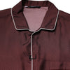 Dolce & Gabbana Burgundy Silk Dotted Long Sleeves Shirt