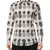 Dolce & Gabbana White Pineapple Print Long Sleeve GOLD Shirt