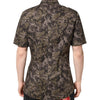 Dolce & Gabbana Multicolor Camouflage Button Down GOLD Shirt