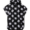 Dolce & Gabbana Black DG Cotton Hooded Sleeveless Sweater