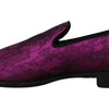 Dolce & Gabbana Purple Jacquard Loafers Dress Formal Shoes