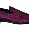 Dolce & Gabbana Purple Jacquard Loafers Dress Formal Shoes