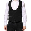 Dolce & Gabbana Black Wool Waistcoat Dress Formal Vest