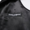 Dolce & Gabbana Black Wool Waistcoat Dress Formal Vest