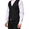 Dolce & Gabbana Black Wool Waistcoat Dress Formal Vest