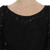Dolce & Gabbana Black Floral Lace Long Bodycon Maxi Dress