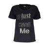 Just Cavalli Schwarzes Polyester-T-Shirt