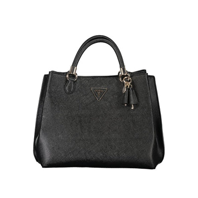 Guess Jeans Nero Poliuretano Female Handbag