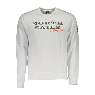 North Sails White Cotton Men Sweatshirt