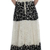 Dolce & Gabbana Floral Lace Ricamo Long Ball Maxi Dress