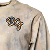Dolce & Gabbana Beige Tie Dye DG Embroidery Cropped T-shirt