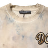 Dolce & Gabbana Beige Tie Dye DG Embroidery Cropped T-shirt