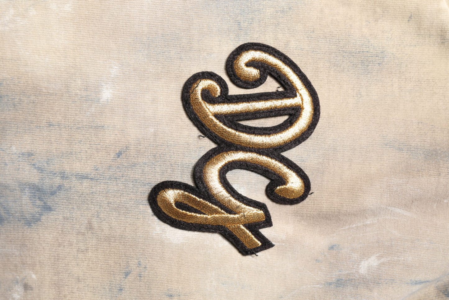 Dolce & Gabbana Beige Tie Dye DG Embroidery Cropped T-shirt