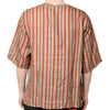 Dolce & Gabbana Multicolor Striped Graphic Linen Round Neck T-shirt