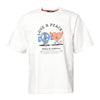 Dolce & Gabbana White LOVE & PEACE Print Crew Neck T-shirt