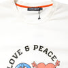 Dolce & Gabbana White LOVE & PEACE Print Crew Neck T-shirt