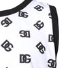 Dolce &amp; Gabbana – Ärmelloses T-Shirt aus weißem Polyester mit DG-Logo