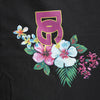 Dolce & Gabbana Black DG Floral Print Crew Neck T-shirt