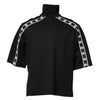 Dolce & Gabbana Black Cotton DG Print Turtleneck T-shirt