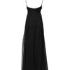 Marciano by Guess Black Tulle Pearl Sleeveless Long Gown Dress