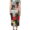 Dolce & Gabbana Multicolor Patchwork Sleeveless Sheath Dress