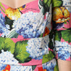 Dolce & Gabbana Multicolor Floral Pleated Sheath Midi  Dress