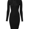 Dolce & Gabbana Black Long Sleeves Bodycon Sheath Dress