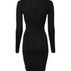 Dolce & Gabbana Black Long Sleeves Bodycon Sheath Dress